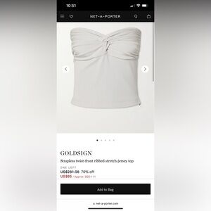 Goldsign Twist Tube Top